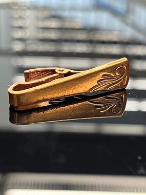 Classic Engraved copper  Men’s Tie bar